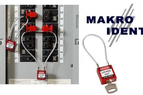 Bild: Sicherheitsschlösser mit Kabelbügel für Elektrik und andere Bereiche