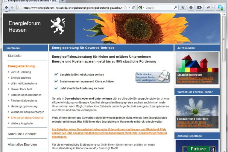 Bild: Energieberatung für Unternehmen mit staatlicher Förderung