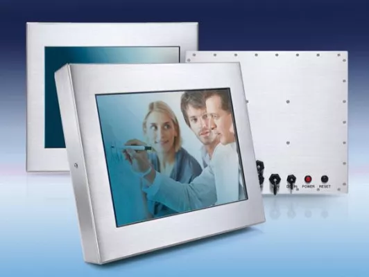Bild: 15“ Dual Core Panel-PC im IP65 Edelstahlgehäuse