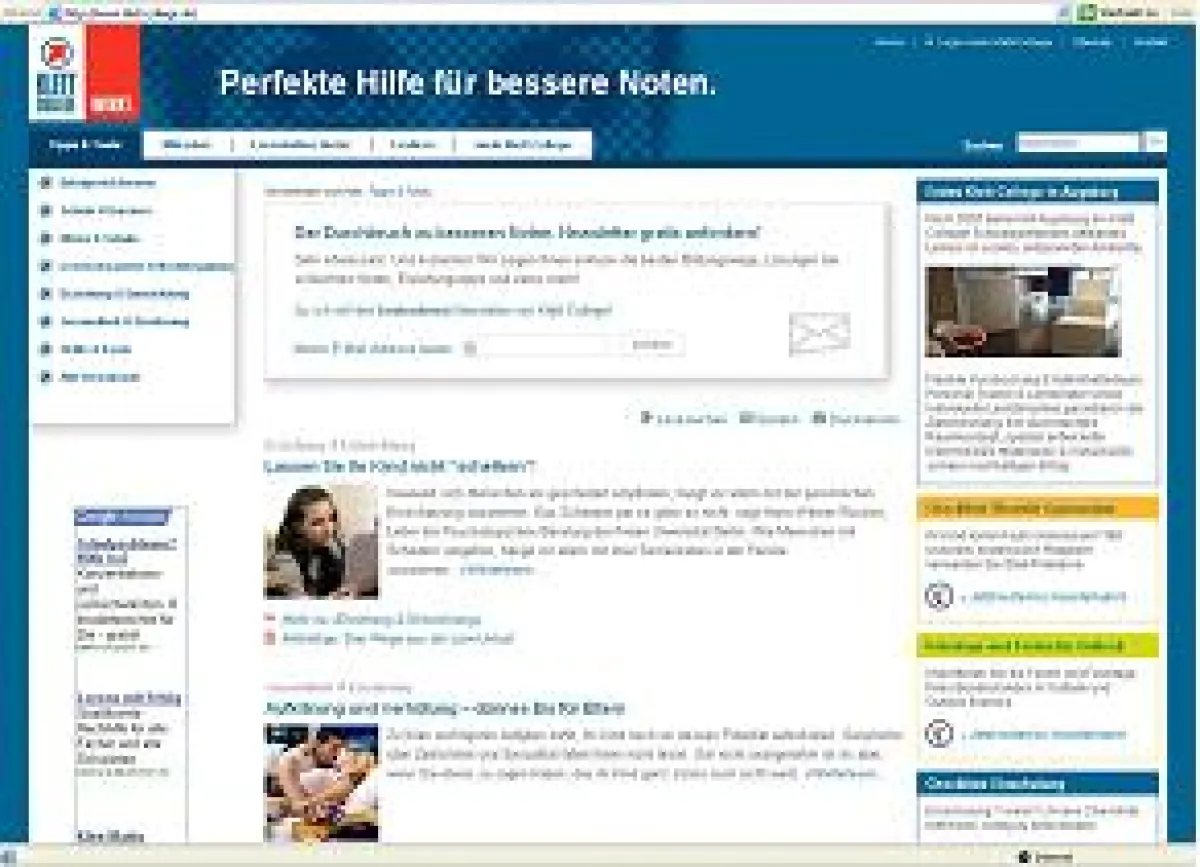 Jetzt online: www.klett-college.de.