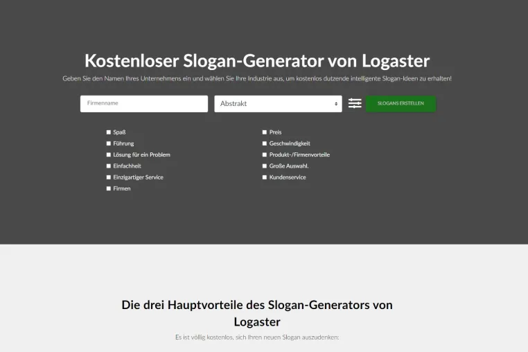 Logaster hat ein neues Produkt veröffentlicht und zwar einen kostenlosen Slogan-Generator Bild: Logaster hat ein neues Produkt veröffentlicht und zwar einen kostenlosen Slogan-Generator