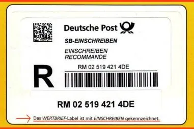 Bild: Das kurze Leben des SB-Einschreiben als Wertbrief national