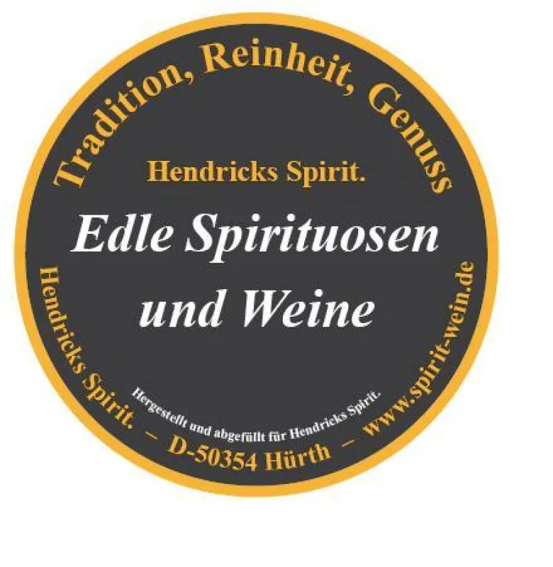 Das Firmenlogo von Hendricks Spirit. beinhaltet die Eckpfeiler der Firmenphilosophie