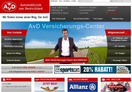 Moderiertes Versicherungs-Center des AvD setzt auf ONLINE-MODERATIONEN.de Bild: Moderiertes Versicherungs-Center des AvD setzt auf ONLINE-MODERATIONEN.de