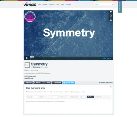 Bild: Vimeo kündigt eine offene Plattform an, auf der Künstler mit ihren Videos Geld verdienen können