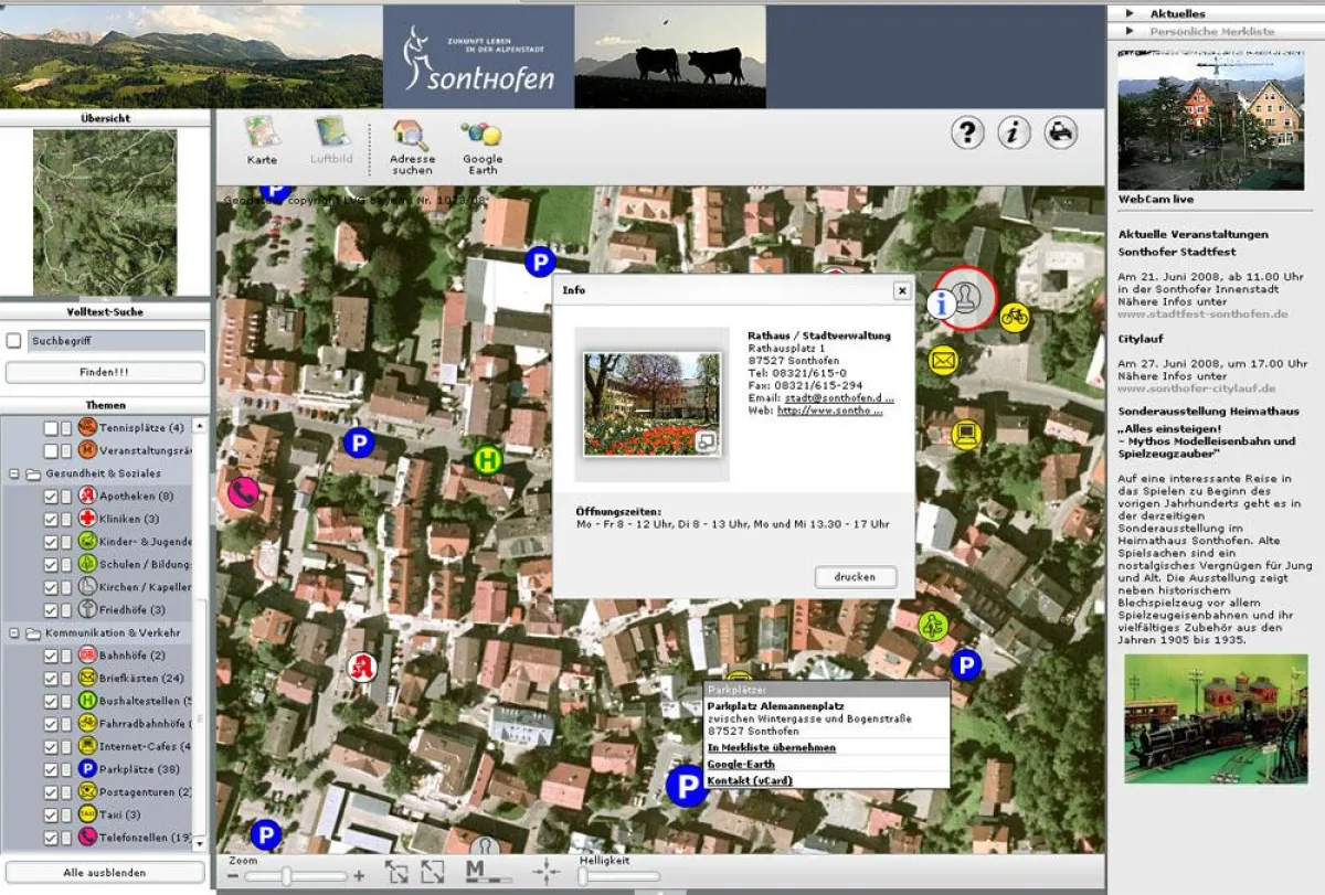 neuer interaktiver Stadtplan von Sonthofen