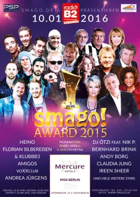 Bild: smago! AWARD am 10.01.2016 mit Heino, Florian Silbereisen, DJ Ötzi u.v.m. ...