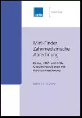 Bild: Mini-Finder Zahnmedizinische Abrechnung – jetzt in zweiter Auflage erschienen