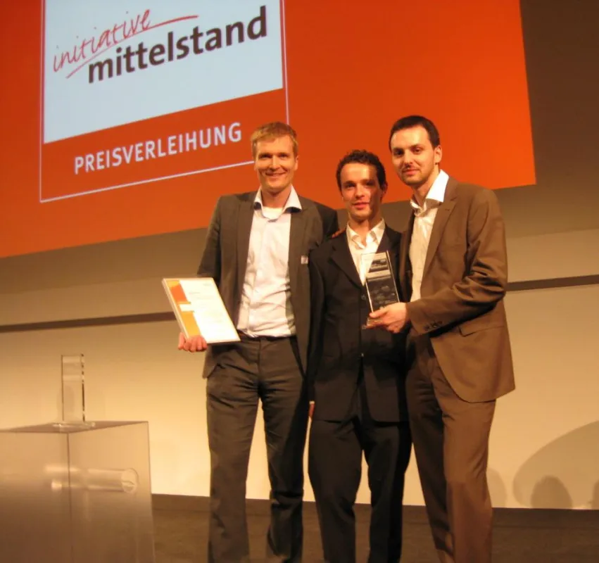 Michael Kubens, Sebastian Ritter und Eugen Sobolewski (vlnr) von designenlassen.de