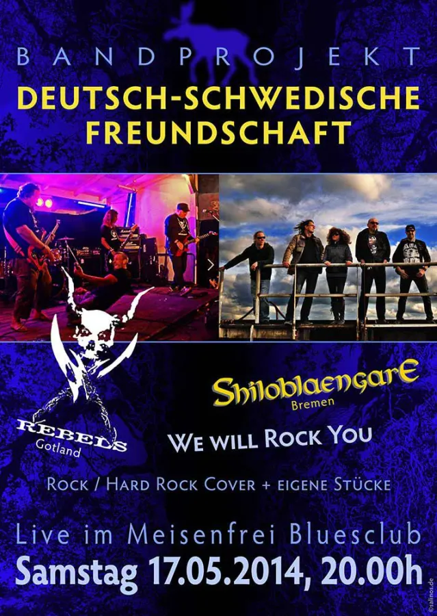 Plakat zum ersten Deutsch-Schwedischen Rockprojekt 2014, © Salinos Design