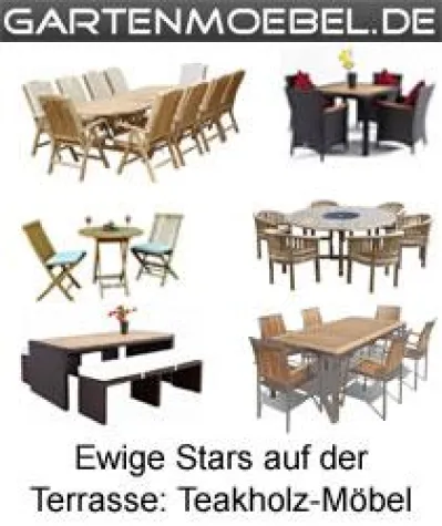 Teakholz-Gartenmöbel: die ewigen Stars auf der Terrasse Bild: Teakholz-Gartenmöbel: die ewigen Stars auf der Terrasse