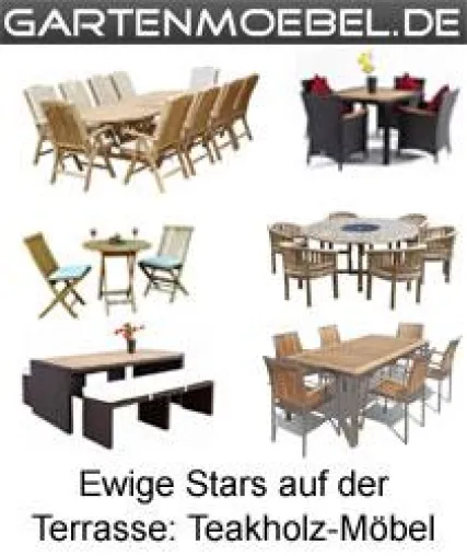 Bild: Teakholz-Gartenmöbel: die ewigen Stars auf der Terrasse