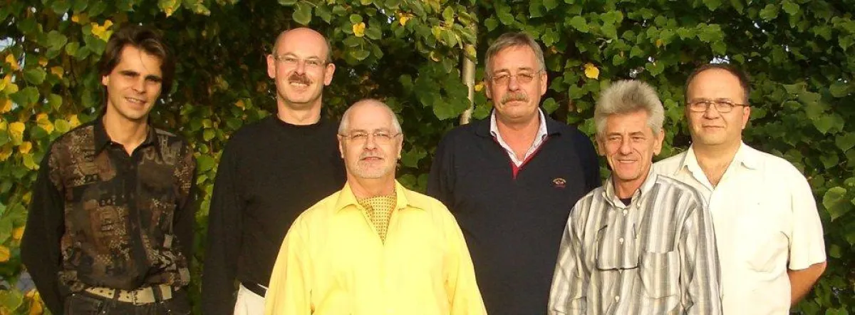 Die BmB-Kandidaten für die Wahl zum Europaparlament 2009. Von links nach rechts: 
Roland Wörn, Michael Löb, Ulrich Hofmann, Johannes Brender, Harald Hawich, Robert Kollinger