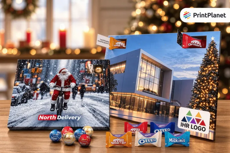 Adventskalender mit Firmenlogo: Individuelle Weihnachtspräsente für Unternehmen Bild: Adventskalender mit Firmenlogo: Individuelle Weihnachtspräsente für Unternehmen