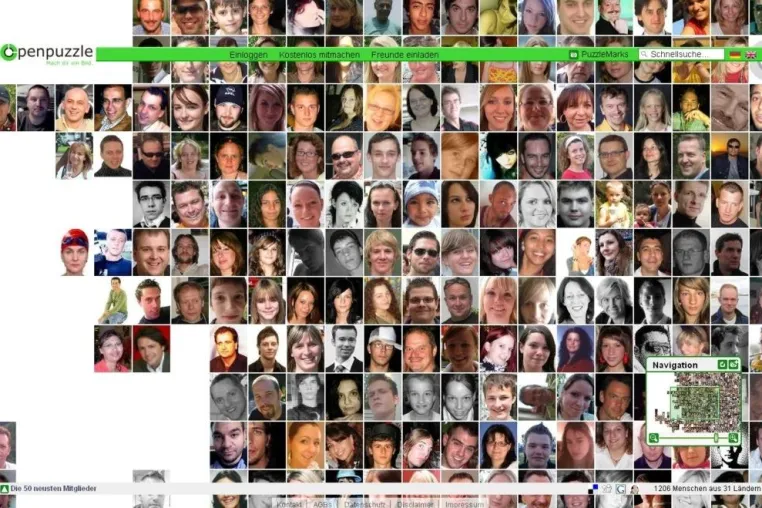 openpuzzle.com erfolgreich gestartet - Kostenloses Portal zeigt Gesichter aus aller Welt als großes Puzzle Bild: openpuzzle.com erfolgreich gestartet - Kostenloses Portal zeigt Gesichter aus aller Welt als großes Puzzle