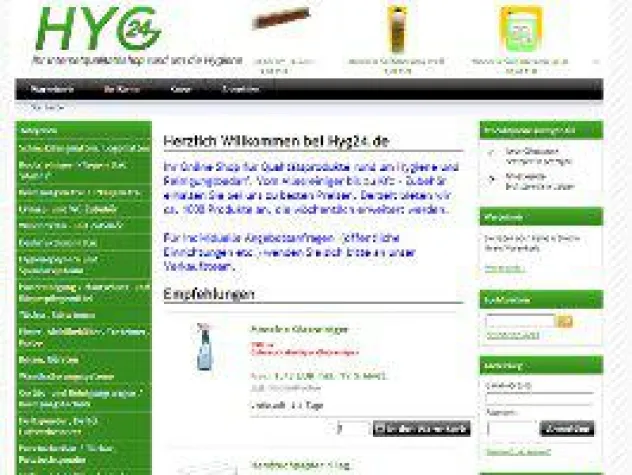 Der Onlineshop hyg24.de hat seine Pforten geöffnet Bild: Der Onlineshop hyg24.de hat seine Pforten geöffnet