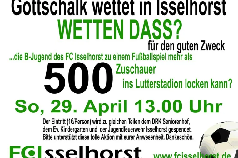 Bild: Gottschalk wettet in Isselhorst