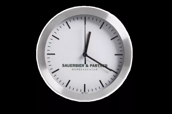 Bild: Werbemittel der Woche: Wanduhr mit Logo