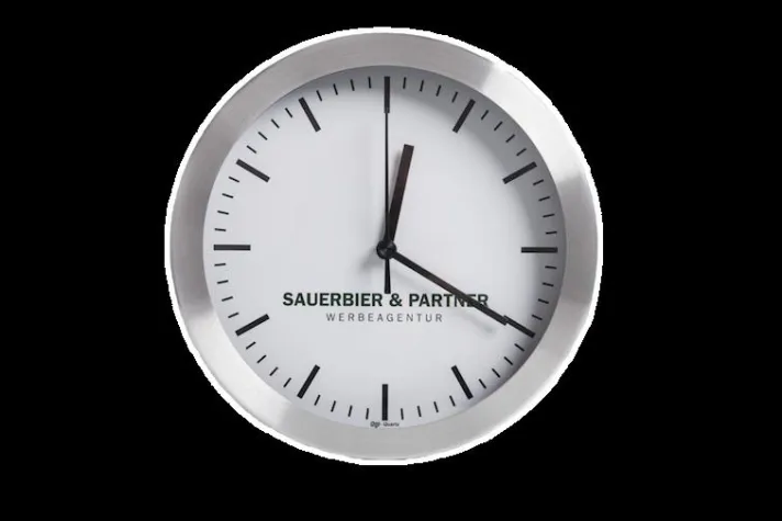 Bild: Werbemittel der Woche: Wanduhr mit Logo