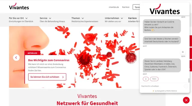Bild: Wie ein Berliner Startup die Vivantes Kliniken in Berlin mit einem Covid- 19 Chatbot unterstützt