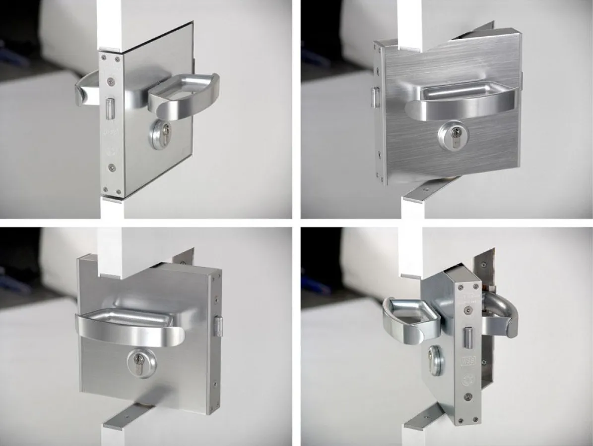 Bündig eingebaute Türen lassen sich künftig im perfekten Bewegungsablauf bedienen. Kein Umgreifen oder Tasten mehr. Die Hand bleibt am Drücker.