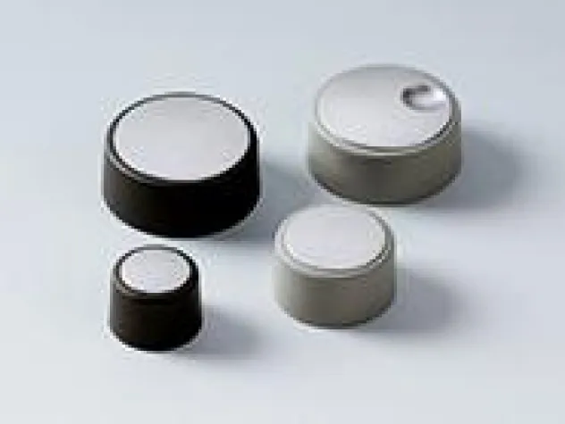 Neue Deckel im Metallic-Look für COM-KNOBS Bild: Neue Deckel im Metallic-Look für COM-KNOBS