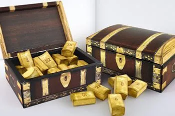 Besonders exklusives Advents-Präsent:? Schatztruhe mit Schoko-Überraschungen Bild: Besonders exklusives Advents-Präsent:? Schatztruhe mit Schoko-Überraschungen