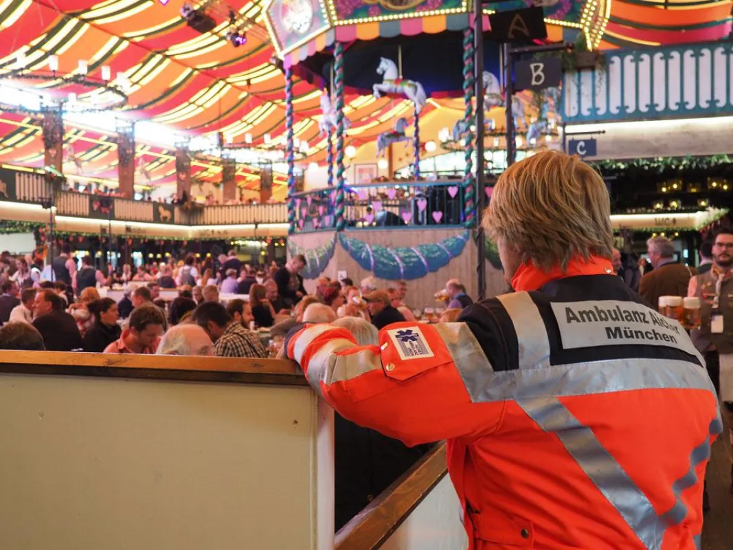 Das Festzelt ?Marstall? setzte auch dieses Jahr auf einen zelteigenen Sanitätsdienst