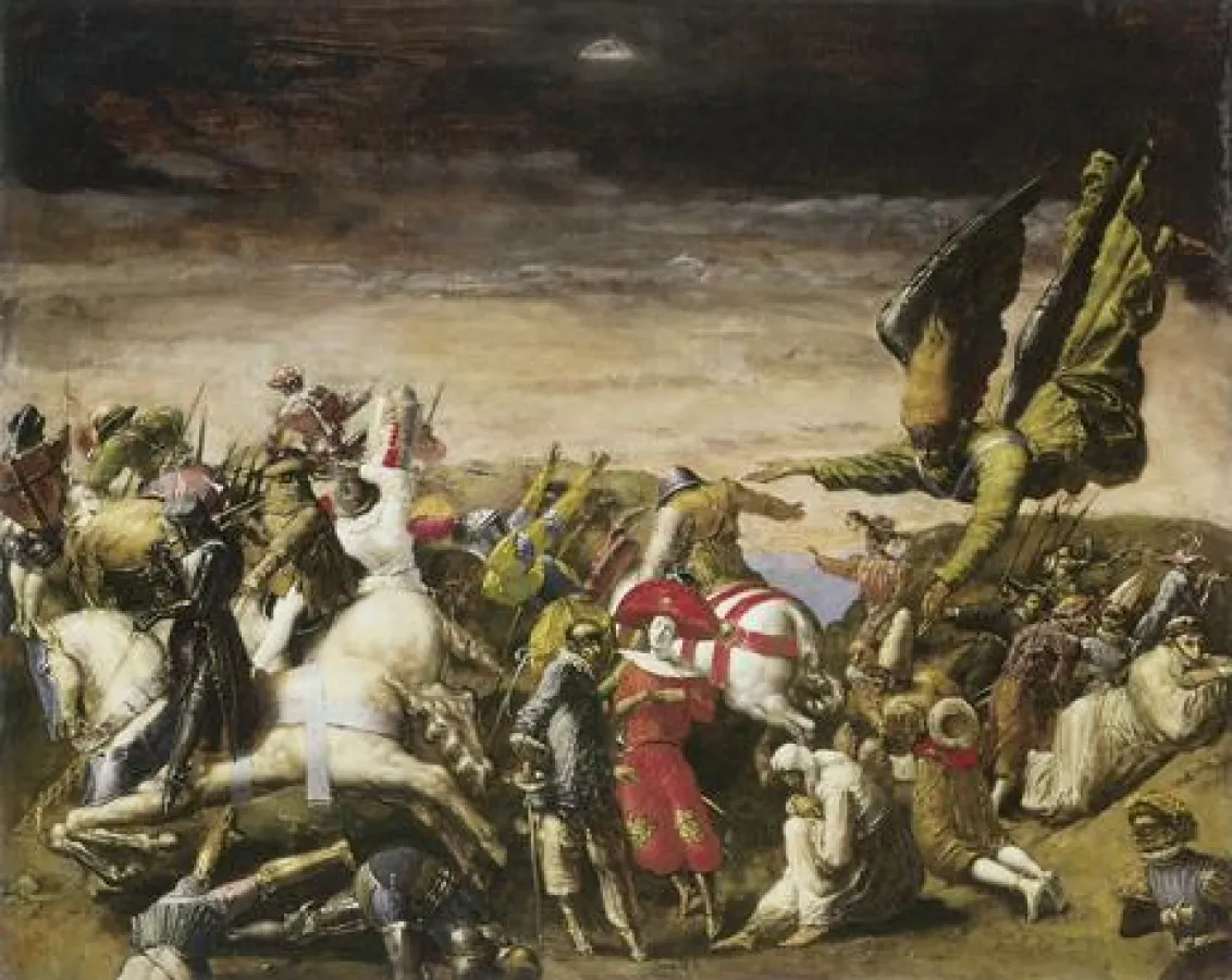 Werner Tübke, Vision des Harlekin (1978. Stiftung Moritzburg, Halle)