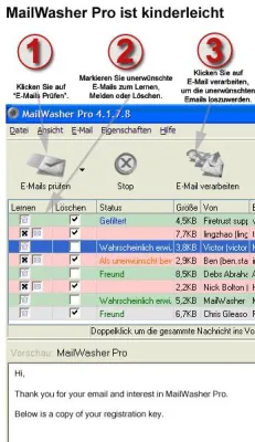 Bild: Mailwasher Pro Antispam für Einzelplätze und kleine Unternehmen