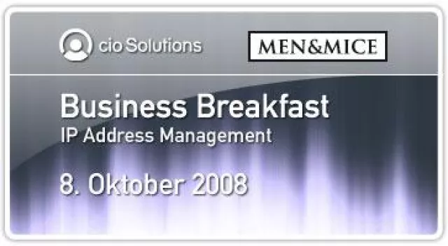 Bild: CIO Solutions stellt die neue Version 6.0 der Men & Mice Suite am 8. Oktober 2008 in Frankfurt am Main vor