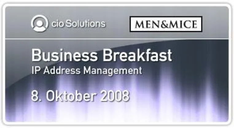 Bild: CIO Solutions stellt die neue Version 6.0 der Men & Mice Suite am 8. Oktober 2008 in Frankfurt am Main vor
