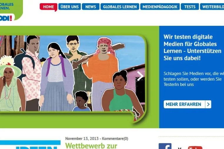 Bild: Globales Lernen mit digitalen Medien: Homepage globales-lernen-digital.de ab sofort online