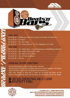 Bild: Beats\'n\'Bars / jeden Dienstag / Ponybar Hamburg