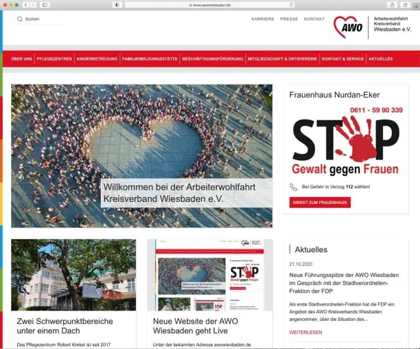 formativ.net Internetagentur erstellt den neuen Internetauftritt der Arbeiterwohlfahrt Wiesbaden Bild: formativ.net Internetagentur erstellt den neuen Internetauftritt der Arbeiterwohlfahrt Wiesbaden