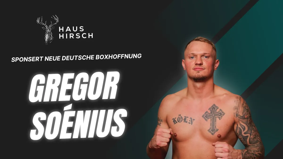 HausHirsch Immobilien unterstützt Deutschlands neue Boxhoffnung Gregor Soénius (© HausHirsch)