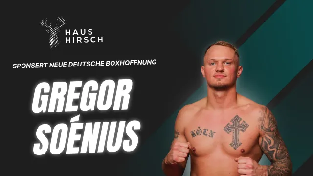 Bild: Vom Türsteher zum Titelkandidaten: HausHirsch Immobilien unterstützt Boxhoffnung Gregor Soénius