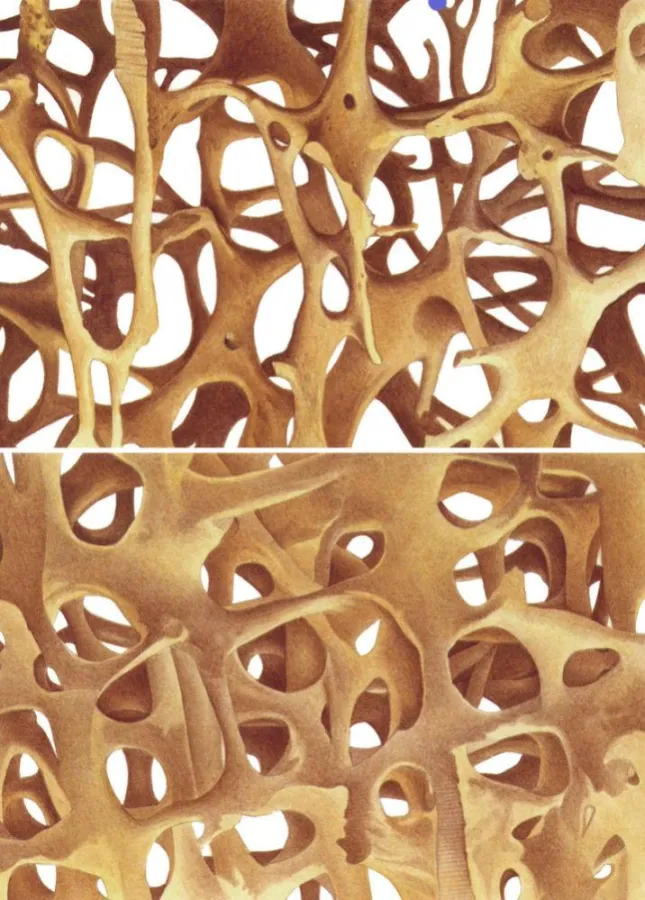 Der unter Steroidtherapie beschleunigte Knochenabbau kann schnell zur Entstehung einer Osteoporose führen.