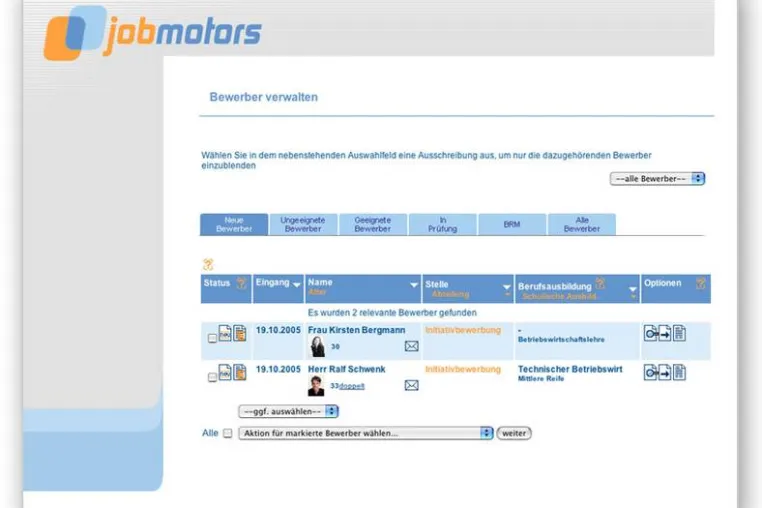 Bild: Bewerbungen einfach online managen