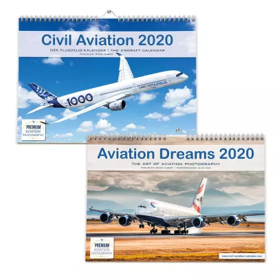 Bild: Flugzeugkalender 2020 sorgt für doppeltes Glück bei Luftfahrt-Fans