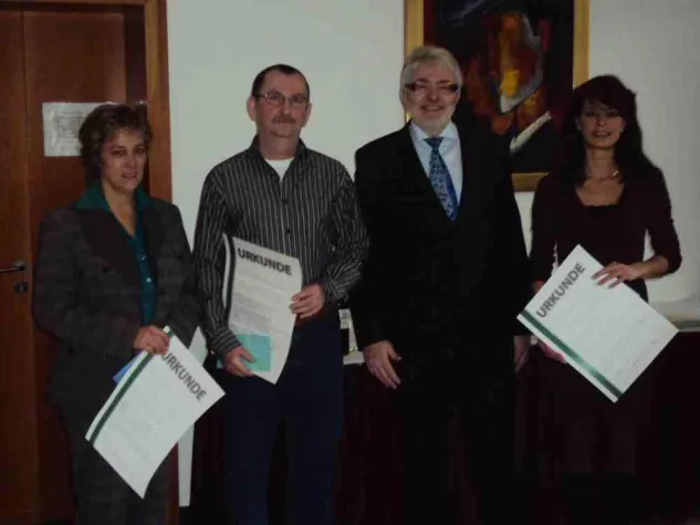 Bild: Wertschätzung hat Tradition: KilianDruck Grünstadt Dinges GmbH ehrt langjährige Mitarbeiter