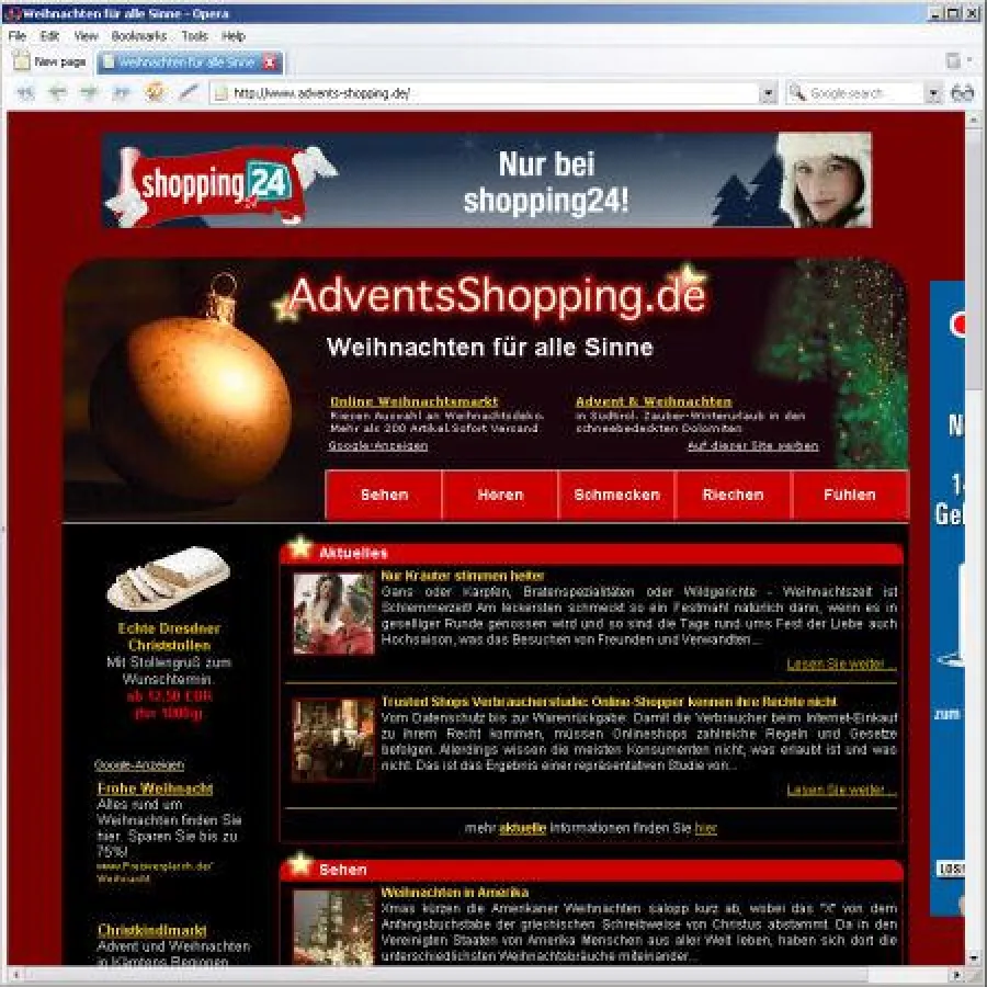 Das Portal AdventsShopping.de hält auch in diesem Jahr viele Geschenktipps für Sie bereit.