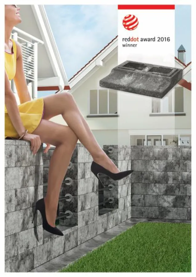 Ausgezeichnet: Der neue Vario-Line-Übergangsstein überzeugt in Form und Funktion. Foto: WESERWABEN®