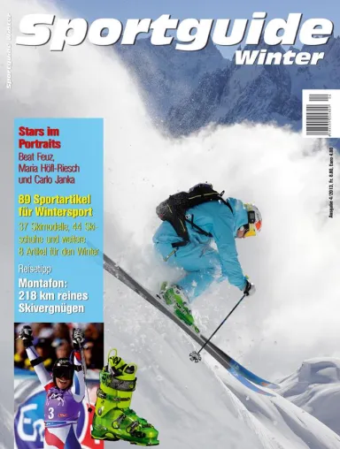 Bild: Sportguide Winter mit Stars, Sportartikeln und Skigebiets-Tipps