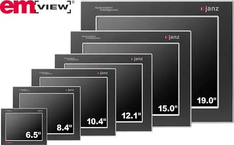 Bild: emVIEW – HMI-Familie von Janz auch mit POWERLINK-Interface erhältlich