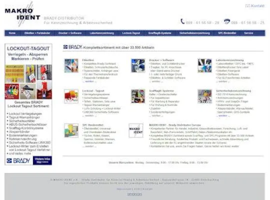 Brady-Komplettsortiment mit über 33.500 Artikeln von MAKRO IDENT Bild: Brady-Komplettsortiment mit über 33.500 Artikeln von MAKRO IDENT