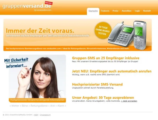 Bild: Gruppenversand.de - Wenn´s um Sekunden geht