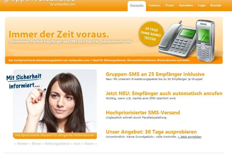 Bild: Gruppenversand.de - Wenn´s um Sekunden geht