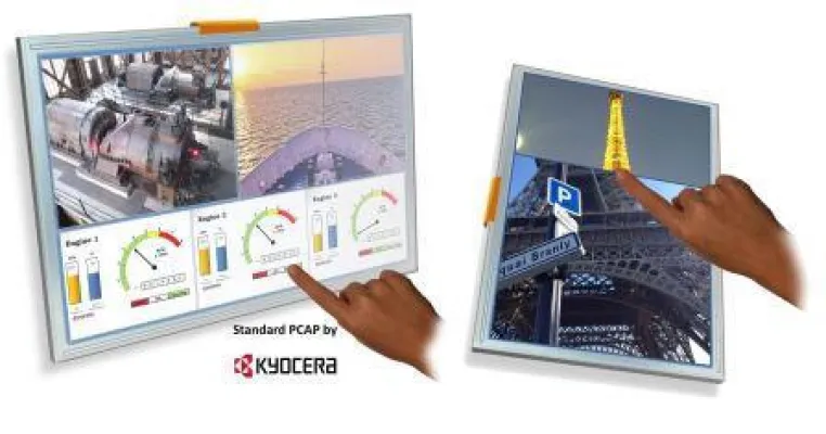 Bild: Kyocera präsentiert neue TFT-LCDs mit Projected Capacitive (PCAP) Touch Sensoren für industrielle Anwendungen