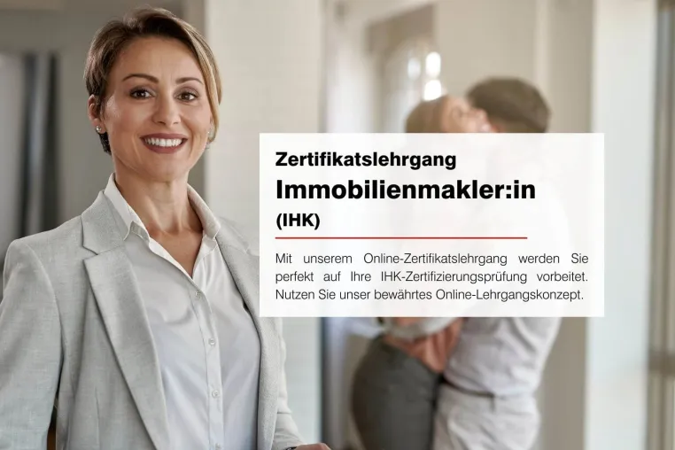 Neuer Online-Lehrgang Immobilienmakler:in (IHK) macht fit für die Zukunft Bild: Neuer Online-Lehrgang Immobilienmakler:in (IHK) macht fit für die Zukunft